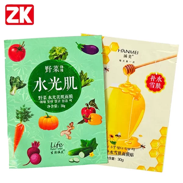 custom flat pouches for mask packaging