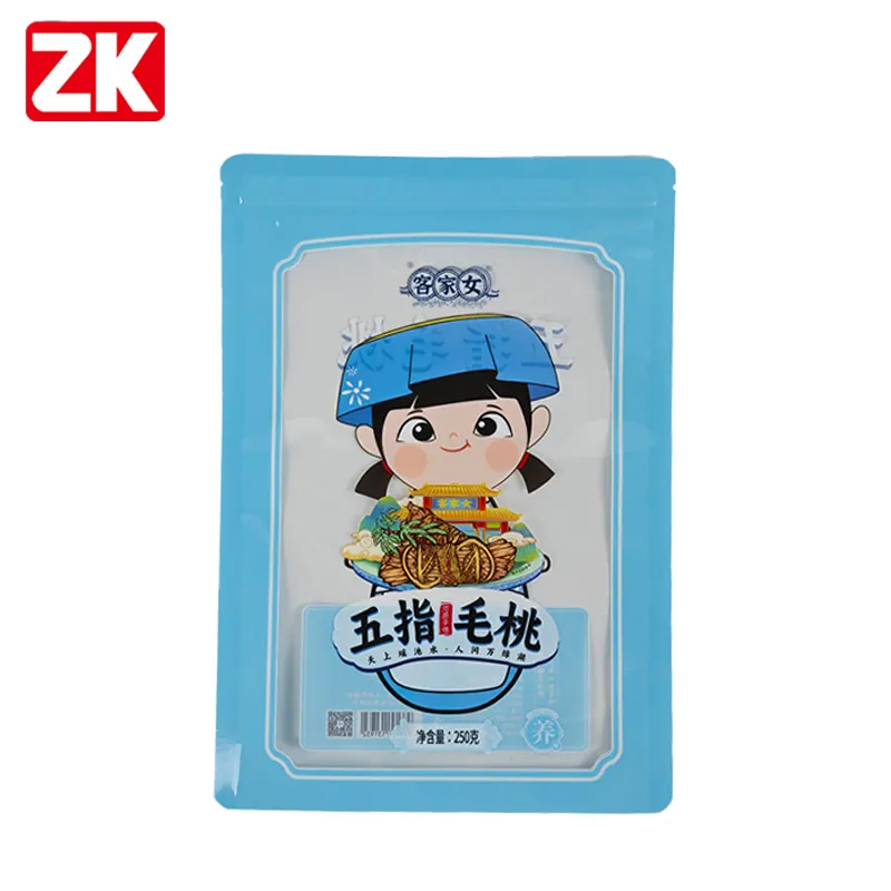 custom printed flat pouch for food