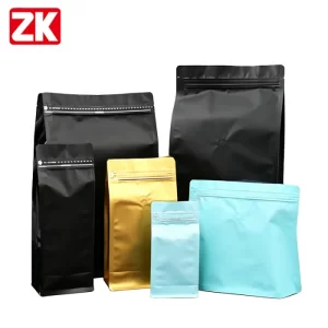 Custom Blank Coffee Bags Wholesale with Valve and Zipper