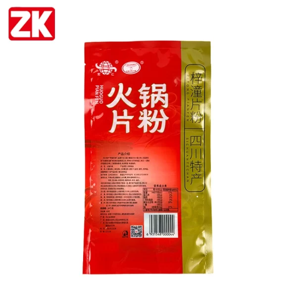 Custom Wide Vermicelli Packaging Pouch-3 Side Seal Sweet Potato Noodle Bag Wholesale-2