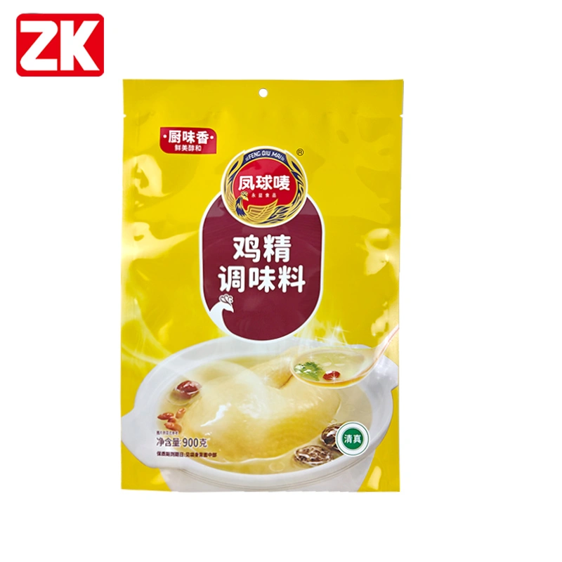 Custom Chicken Bouillon Bag with Hang Hole-Three Side Seal Pouch